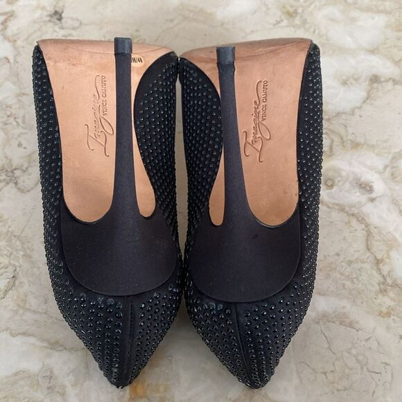 Imagine Vince Camuto Ossie Black Studded Stiletto Pumps - Picture 11 of 14